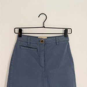 Paloma Wool Nadia Tie Dye Crop Flared High Waisted Pants In Indigo